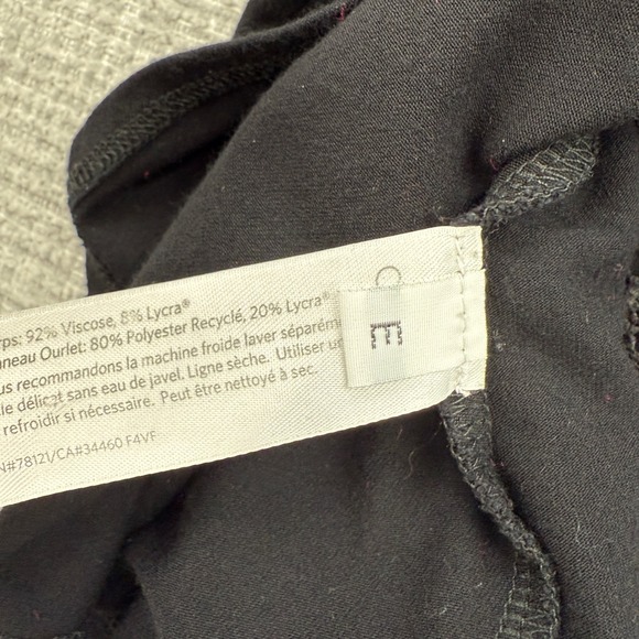 Eileen‎ Fisher Black Skirt A-Line Knit Jersey Lace Hem Detail Sz M Whimsigoth - Picture 6 of 9